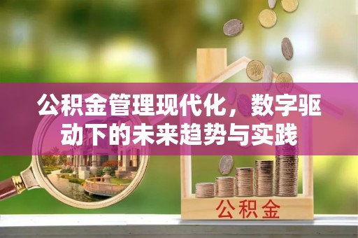 崇安公积金管理现代化，数字驱动下的未来趋势与实践
