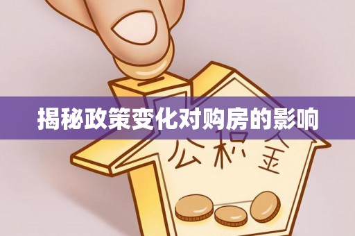 崇安揭秘政策变化对购房的影响