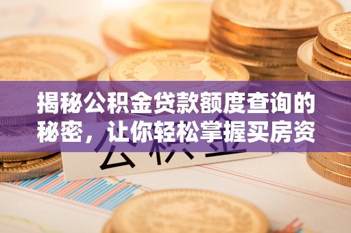 崇安揭秘公积金贷款额度查询的秘密，让你轻松掌握买房资金规划